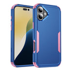 For iPhone 16 Plus / Royal Blue+Pink