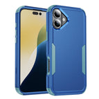 For iPhone 16 / Royal Blue+Grey Green