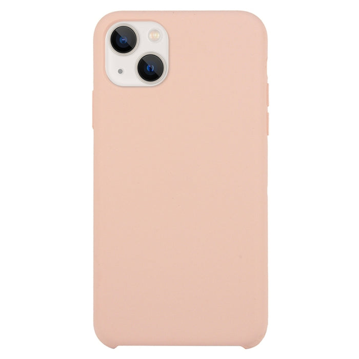 Solid Silicone Phone Case For iPhone 15 Plus(Pink)