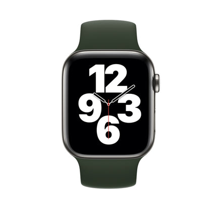 For Apple Watch Series 8&7 41mm / SE 2&6&SE&5&4 40mm / 3&2&1 38mm Solid Color Elastic Silicone Watch Band, Size:L 156mm, Size:L 156mm