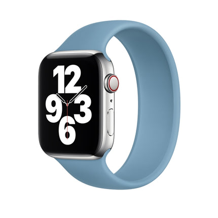 For Apple Watch Series 8&7 41mm / SE 2&6&SE&5&4 40mm / 3&2&1 38mm Solid Color Elastic Silicone Watch Band, Size:L 156mm, Size:L 156mm