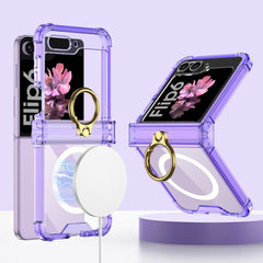 GKK MagSafe Airbag Hinge Shockproof Phone Case with Ring Holder, For Samsung Galaxy Z Flip6 / Flip7 FE, For Samsung Galaxy Z Flip5