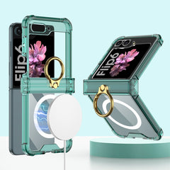 GKK MagSafe Airbag Hinge Shockproof Phone Case with Ring Holder, For Samsung Galaxy Z Flip6 / Flip7 FE, For Samsung Galaxy Z Flip5