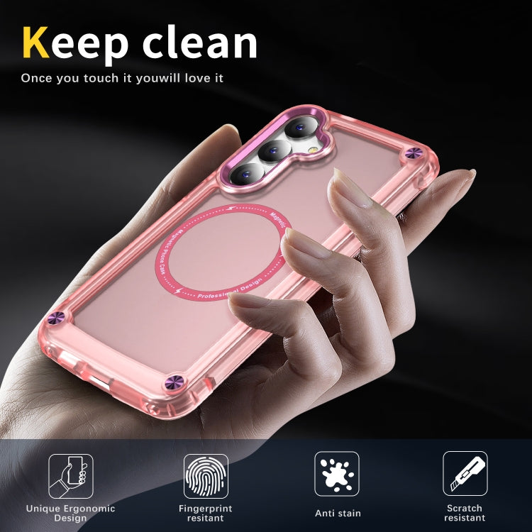 Skin Feel TPU + PC MagSafe Magnetic Phone Case, For Samsung Galaxy S25 5G, For Samsung Galaxy S25+ 5G, For Samsung Galaxy S25 Ultra 5G, For Samsung Galaxy S24+ 5G, For Samsung Galaxy S23+ 5G, For Samsung Galaxy S23 5G, For Samsung Galaxy S22 5G