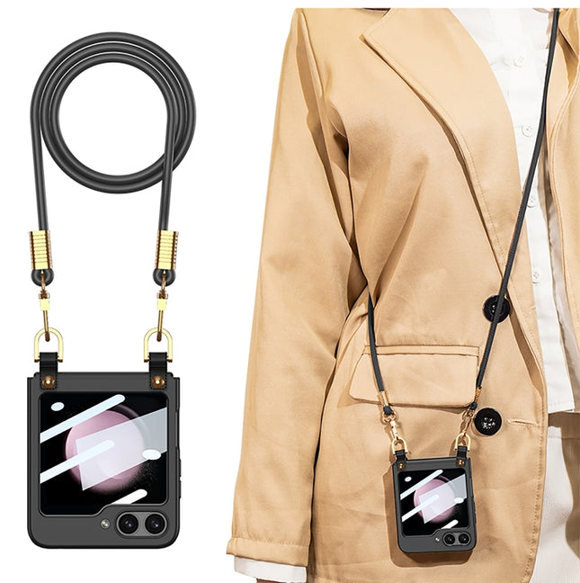 GKK Cross-body Ultra-thin PC Phone Case with Strap, For Samsung Galaxy Z Flip5