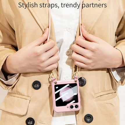 GKK Cross-body Ultra-thin PC Phone Case with Strap, For Samsung Galaxy Z Flip5