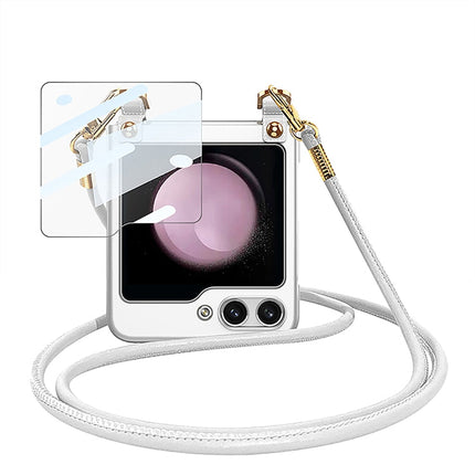 GKK Cross-body Ultra-thin PC Phone Case with Strap, For Samsung Galaxy Z Flip5