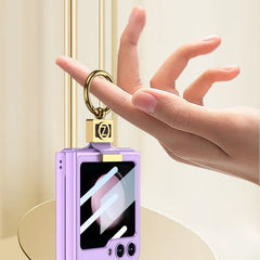 GKK Ultra-thin Z Ring Holder Leather Phone Case, For Samsung Galaxy Z Flip5