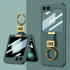 GKK Ultra-thin Z Ring Holder Leather Phone Case, For Samsung Galaxy Z Flip5