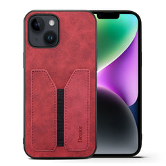 Denior DV Elastic Card Slot PU Back Cover Phone Case, For iPhone 15 Pro Max, For iPhone 15 Pro, For iPhone 15 Plus, For iPhone 15