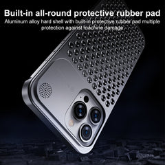 Aromatherapy Aluminum Alloy Cooling Phone Case, For iPhone 14 Plus, For iPhone 15 Pro Max, For iPhone 14, For iPhone 15 Pro, For iPhone 15, For iPhone 14 Pro, For iPhone 14 Pro Max, For iPhone 13 Pro Max, For iPhone 13 Pro, For iPhone 13
