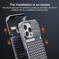 Aromatherapy Aluminum Alloy Cooling Phone Case, For iPhone 14 Plus, For iPhone 15 Pro Max, For iPhone 14, For iPhone 15 Pro, For iPhone 15, For iPhone 14 Pro, For iPhone 14 Pro Max, For iPhone 13 Pro Max, For iPhone 13 Pro, For iPhone 13
