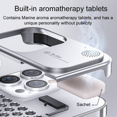 Aromatherapy Aluminum Alloy Cooling Phone Case, For iPhone 14 Plus, For iPhone 15 Pro Max, For iPhone 14, For iPhone 15 Pro, For iPhone 15, For iPhone 14 Pro, For iPhone 14 Pro Max, For iPhone 13 Pro Max, For iPhone 13 Pro, For iPhone 13