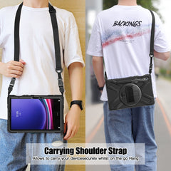 Rotary Handle Grab TPU + PC Tablet Case, For Galaxy Tab S10 FE / S9 FE / S9 / S8 / S7, For Samsung Galaxy Tab S9+ / S8+