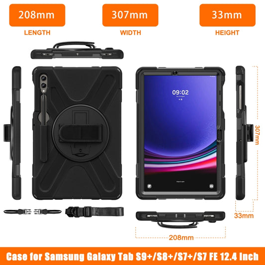 Rotary Handle Grab TPU + PC Tablet Case, For Samsung Galaxy Tab S9+ / S8+, For Samsung Galaxy Tab S9 / S8 / S7