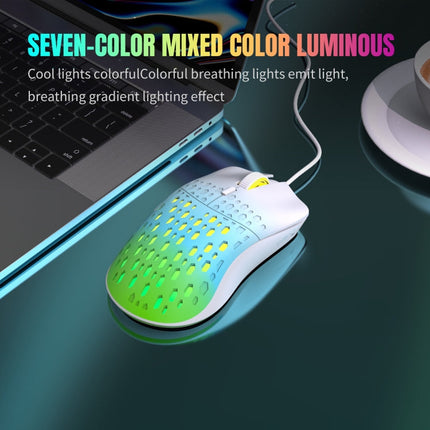 HXSJ S500 3600DPI Colorful Luminous Wired Mouse, Cable Length: 1.5m