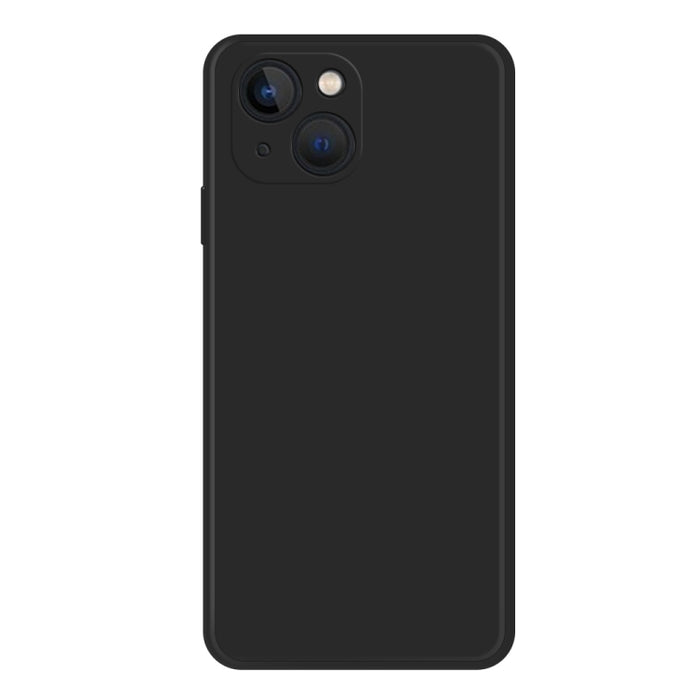 For iPhone 15 Plus Synthetic Liquid Silicone Phone Case (Black)