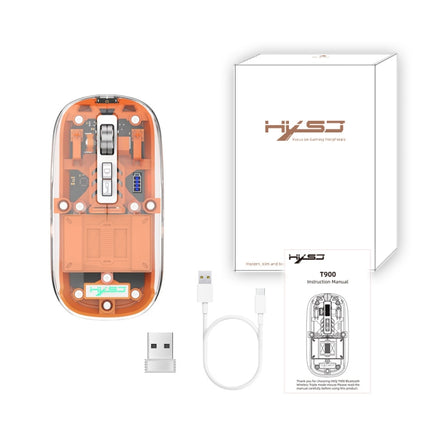 HXSJ T900 Transparent Magnet Three-mode Wireless Gaming Mouse