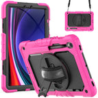 For Samsung Galaxy Tab S8 / S7 / Rose Red+Black