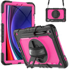 For Samsung Galaxy Tab S8 / S7 / Black+Rose Red