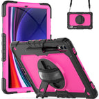For Samsung Galaxy Tab S10+ / S9+ / S9 FE+ / Black+Rose Red