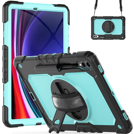 Lucky Wheel Grip Silicone Hybrid PC Tablet Case with Shoulder Strap, For Samsung Galaxy Tab S9 Ultra / S10 Ultra, For Samsung Galaxy Tab S10+ / S9+ / S9 FE+
