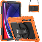 For Samsung Galaxy Tab S9 Ultra / S10 Ultra / Orange+Black
