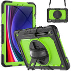 For Samsung Galaxy Tab S9 / S9 FE / S10 FE / Black+Yellow Green