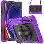 For Samsung Galaxy Tab S9 / S9 FE / S10 FE / Purple+Black