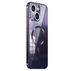MagSafe Magnetic Stainless Steel Frame Transparent TPU Phone Case, For iPhone 14 Plus, For iPhone 14, For iPhone 14 Pro, For iPhone 14 Pro Max, For iPhone 13 Pro Max, For iPhone 13 Pro