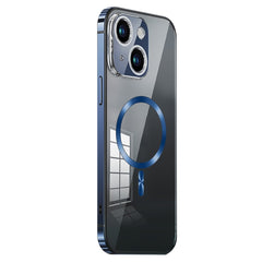 MagSafe Magnetic Stainless Steel Frame Transparent TPU Phone Case, For iPhone 14 Plus, For iPhone 14, For iPhone 14 Pro, For iPhone 14 Pro Max, For iPhone 13 Pro Max, For iPhone 13 Pro