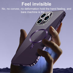 MagSafe Magnetic Stainless Steel Frame Transparent TPU Phone Case, For iPhone 14 Plus, For iPhone 14, For iPhone 14 Pro, For iPhone 14 Pro Max, For iPhone 13 Pro Max, For iPhone 13 Pro