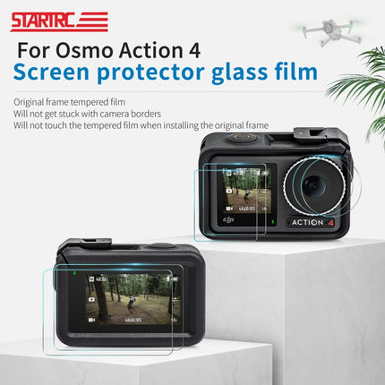 STARTRC 3 in 1 Lens Protector Front and Rear Screen Tempered Glass Films
