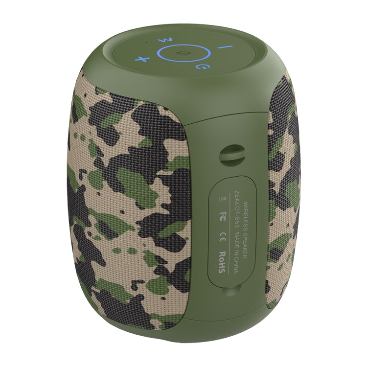 Zealot S53 IPX6 Waterproof Portable Colorful Wireless Bluetooth Speaker, S53