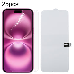 25pcs Full Screen Protector Explosion-proof Hydrogel Film, For iPhone 16 Pro Max, For iPhone 16 Pro, For iPhone 16 Plus, For iPhone 16, For iPhone 15 Pro Max, For iPhone 15 Pro, For iPhone 15 Plus, For iPhone 15