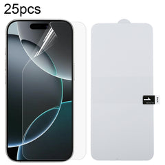 25pcs Full Screen Protector Explosion-proof Hydrogel Film, For iPhone 16 Pro Max, For iPhone 16 Pro, For iPhone 16 Plus, For iPhone 16, For iPhone 15 Pro Max, For iPhone 15 Pro, For iPhone 15 Plus, For iPhone 15