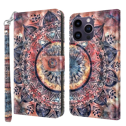 3D Painted Leather Phone Case, For iPhone 15 Pro Max, For iPhone 15 Pro