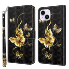 For iPhone 15 Plus / Golden Swallow Butterfly