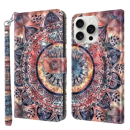 3D Painted Leather Phone Case, For iPhone 16 Pro Max, For iPhone 16 Pro