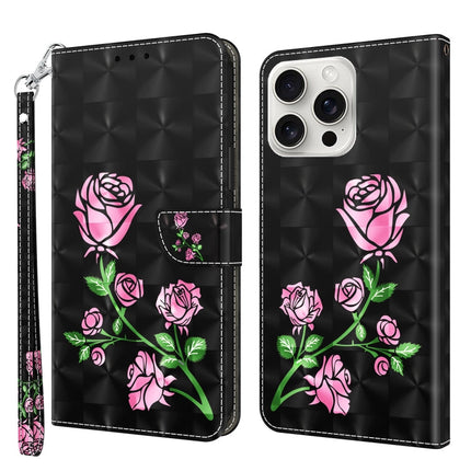 3D Painted Leather Phone Case, For iPhone 16 Pro Max, For iPhone 16 Pro