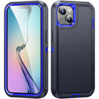 For iPhone 15 Plus / Dark Blue + Royal Blue