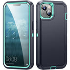 For iPhone 15 / Dark Blue + Light Blue
