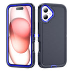 For iPhone 16 / Dark Blue + Royal Blue