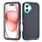 For iPhone 16 / Dark Blue + Light Blue