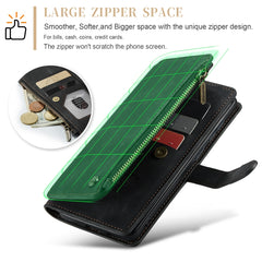 CaseMe C30 Card Slots Zipper Wallet Leather Phone Case