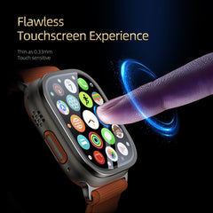DUX DUCIS 2 in 1 Aluminum Alloy Frame Tempered Glass Screen Protector, For Apple Watch Ultra 49mm / Ultra 2 49mm