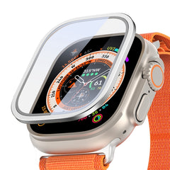 DUX DUCIS 2 in 1 Aluminum Alloy Frame Tempered Glass Screen Protector, For Apple Watch Ultra 49mm / Ultra 2 49mm