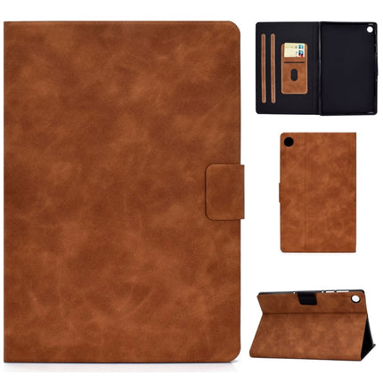 Cowhide Texture Horizontal Flip Leather Case with Holder & Card Slots & Sleep / Wake-up Function, For Huawei MatePad T8, For Huawei MediaPad T5, For Lenovo M10 Plus TB-X606F