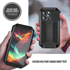 R-JUST Sliding Camera IP54 Life Waterproof Holder Phone Case, For iPhone 15 Pro, For iPhone 15 Plus, For iPhone 15