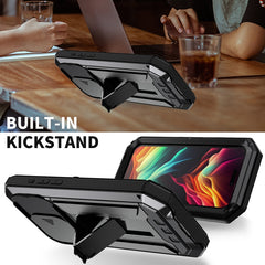 R-JUST Sliding Camera IP54 Life Waterproof Holder Phone Case, For iPhone 15 Pro, For iPhone 15 Plus, For iPhone 15